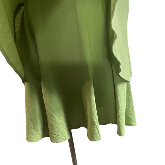 Halara Backless Adjustable Straps Green Sleeveless Tiered Dress - Picture 5 of 15